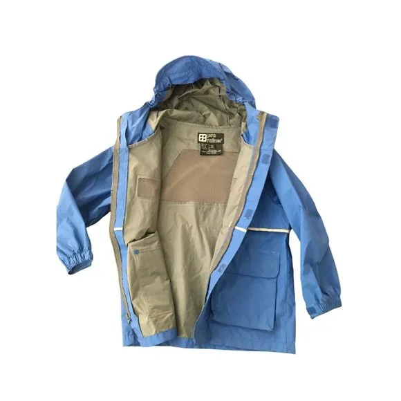 Pro Rainer Kids Raincoat Rain Jacket Blue Vent Fishing Boys Girls Kids Small 8 - Picture 6 of 11